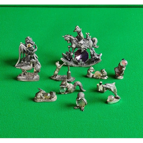 91 - Assorted paperweights and a quantity of Mystic Legends figures