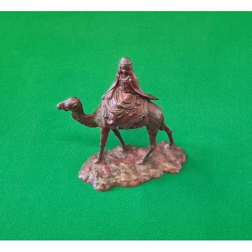178 - Metal ink well in the form of a camel standing approx. 16.5 cm