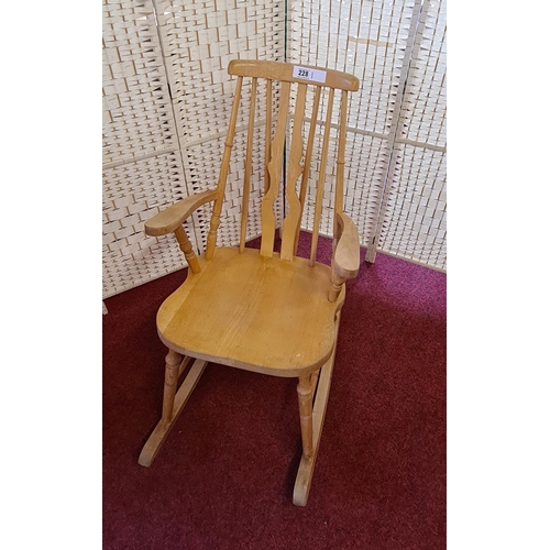 228 - Pine rocking chair