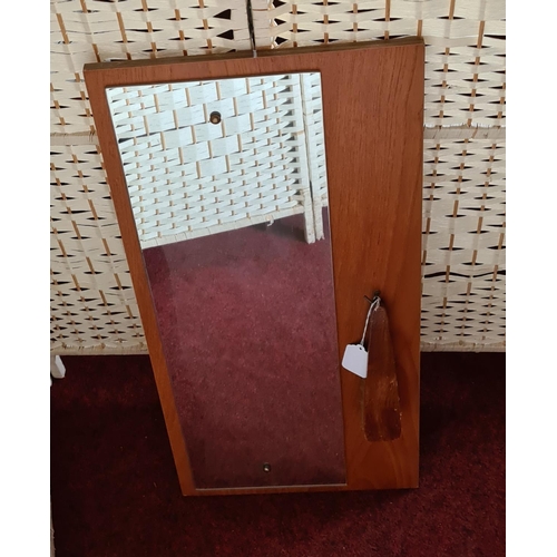 157 - Hall mirror with clothes brush circa 1940 79 w 36 cm