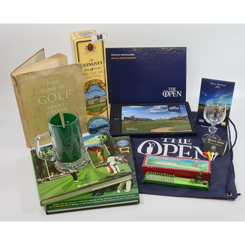 50 - Collectable lot comprising 12 items of Golf interest