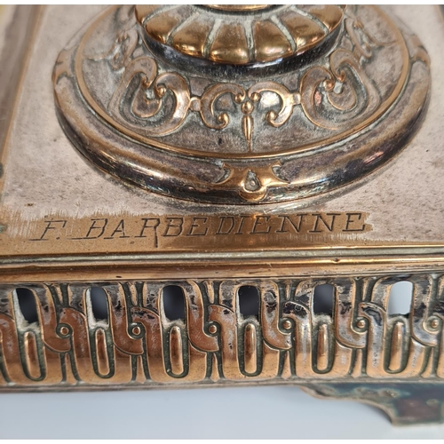 12 - 19th century French inkwell set attributed to Ferdinand Barbedienne.