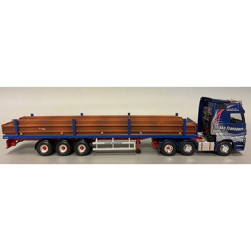 49 - Limited edition Corgi Mercedes-Benzes Actros flatbed trailer and steel load (Facelift). Intake Trans... 
