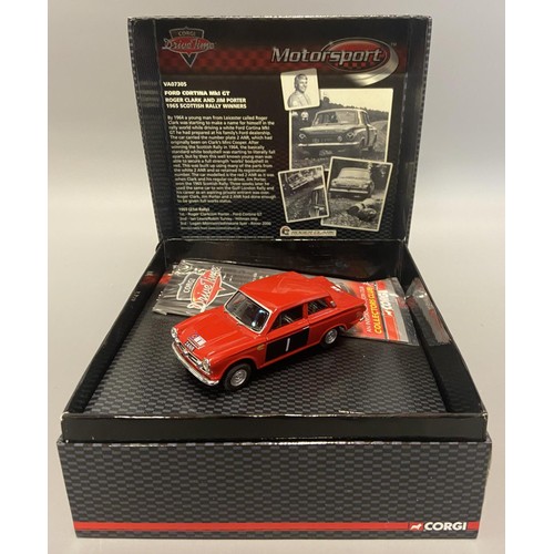 64 - Limited edition Corgi Drive Time VA07305 Ford Cortina MkI GT 1965 Scottish Rally winners Roger Clark... 