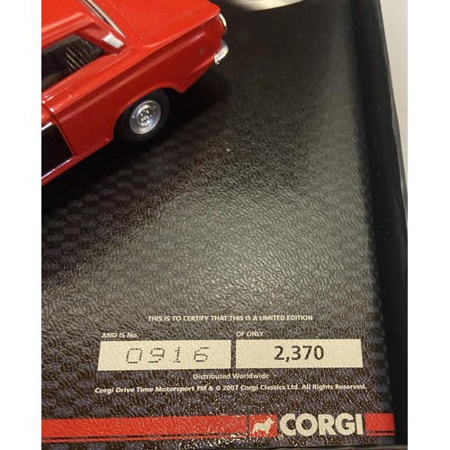 64 - Limited edition Corgi Drive Time VA07305 Ford Cortina MkI GT 1965 Scottish Rally winners Roger Clark... 