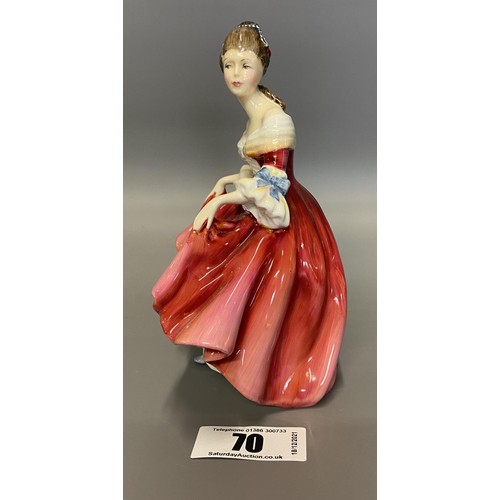 70 - 3 Royal Doulton figurines named ‘Buttercu9’ HN2309, ‘Lynne’ HN2329 and ‘Southern Belle’ HN2229
