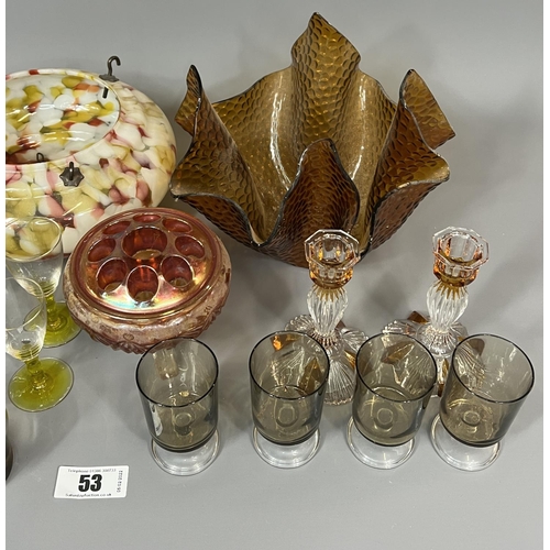 53 - Collection of vintage glassware