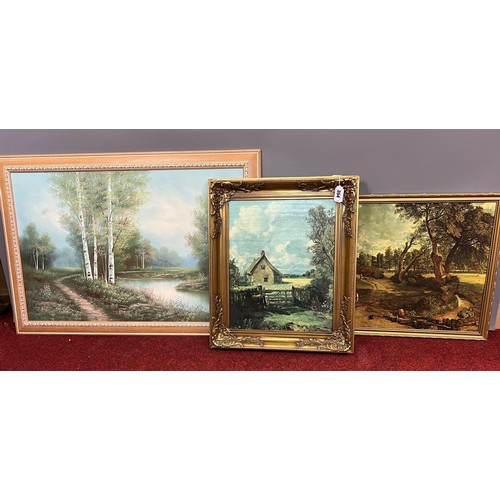 3 in frame oil on canvas largest 104x72 cm