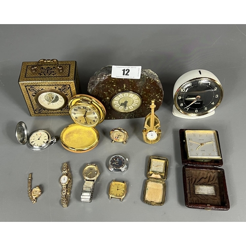 12 - Quantity of clocks and watches