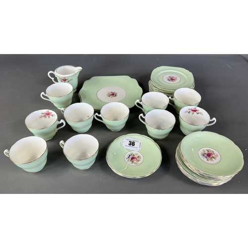 36 - Balfour bone china, cups, saucers, plates etc., by Royal Crown Pottery