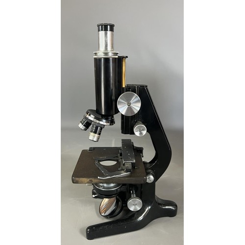 16 - Service II monocular microscope by Watson Barnet with original wooden case