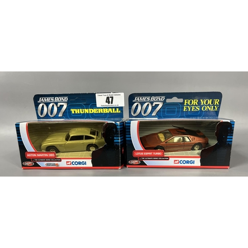 47 - 2 die cast 007 model cars from the Corgi Ultimate Bond Collection. Thunderball Aston Martin DB5 and ... 