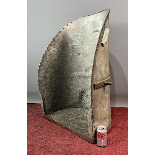 44 - Large galvanised grain scuttle, 100x130x32cm.Collection only or please arrange your own courier.... 