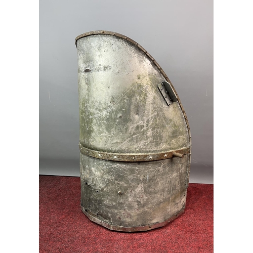 44 - Large galvanised grain scuttle, 100x130x32cm.Collection only or please arrange your own courier.... 