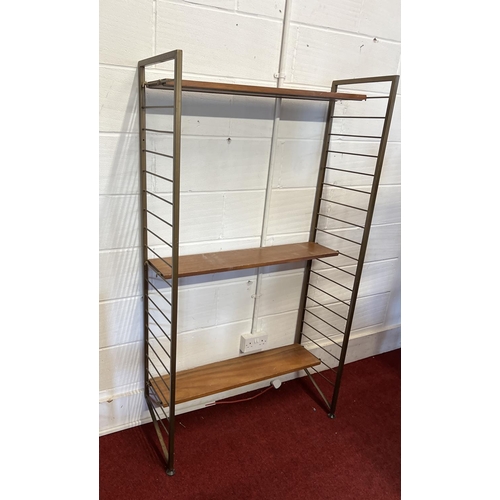 50 - Ladderax mid century 3 section modular shelving unit, each section measuring 200x96x36cm.Collection ... 