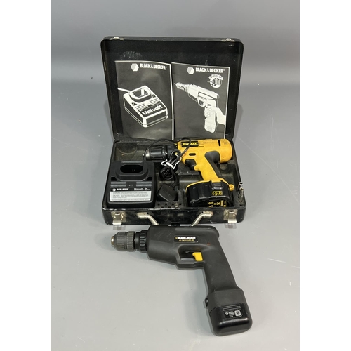 98 - Dewalt cordless drill in case together with Black & Decker.. Collection only.