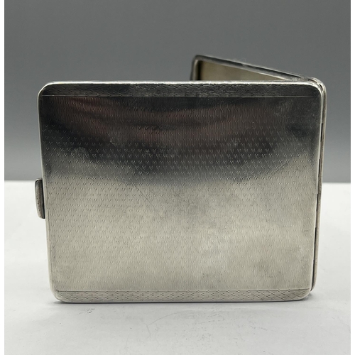 184 - .925 silver cigarette case, 121g, hallmark for Birmingham.