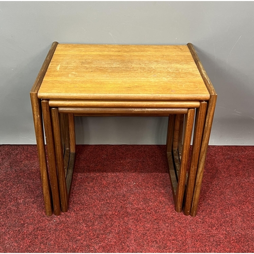 217 - Mid Century nest of 3 tables, largest 50x50x43cm. Collection only or please arrange for your own cou... 