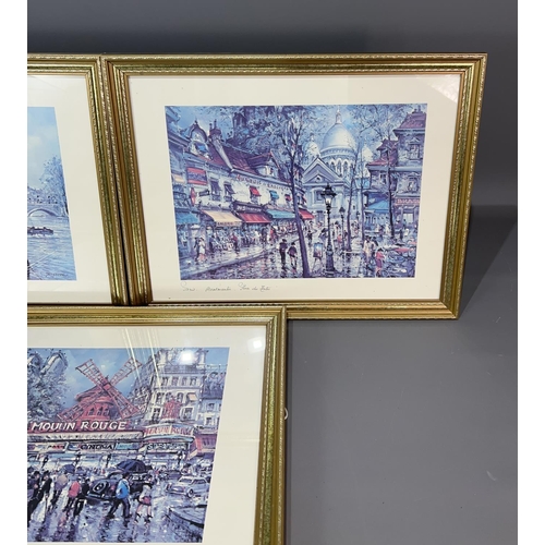 363 - 3 framed, glazed and signed studies of Parisian landmarks. Collection only, or please arrange your o... 