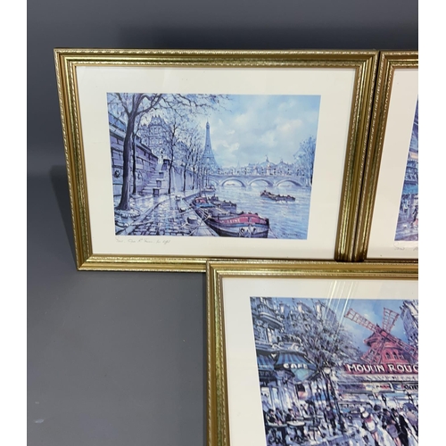 363 - 3 framed, glazed and signed studies of Parisian landmarks. Collection only, or please arrange your o... 