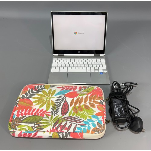 347 - As new HP Chromebook with charger and case. Working.. Shipping Group (A).