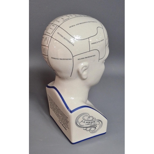 242 - Ceramic phrenology head, L.N. Fowler. Shipping Group (A).