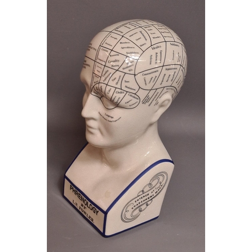 242 - Ceramic phrenology head, L.N. Fowler. Shipping Group (A).