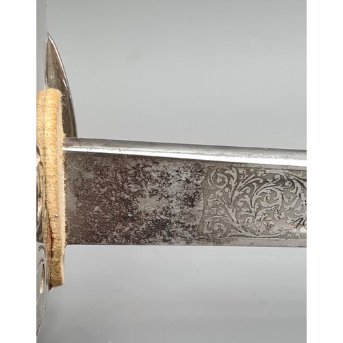 194 - Officers ceremonial sword, 100cm in length.