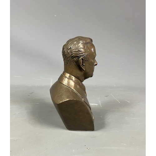 225 - A one-off bronzed resign bust of Lord Mountbatten, sculpted by Brian Elton of Studio E. Believed to ... 