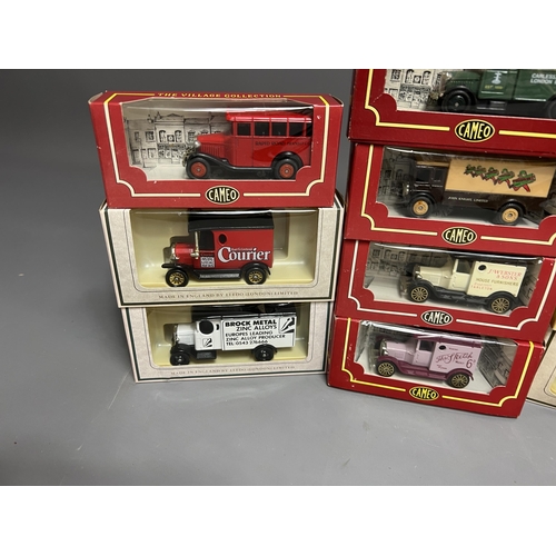 11 - 10 die cast model toy vehicles in boxes by both Cameo and Lledo. 1.64 scale. Shipping Group (A).