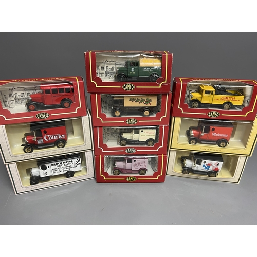 11 - 10 die cast model toy vehicles in boxes by both Cameo and Lledo. 1.64 scale. Shipping Group (A).