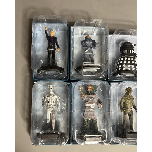 13 - Dr Who Eaglemoss figures includingSea Devil, Black Darlek, Auton, Sontoran, Cyberman, Silurian. Ship... 