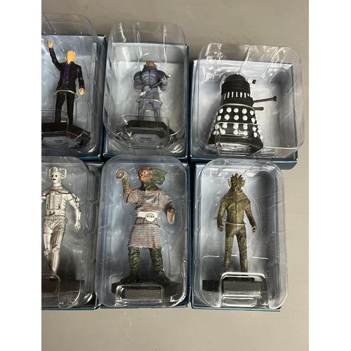 13 - Dr Who Eaglemoss figures includingSea Devil, Black Darlek, Auton, Sontoran, Cyberman, Silurian. Ship... 