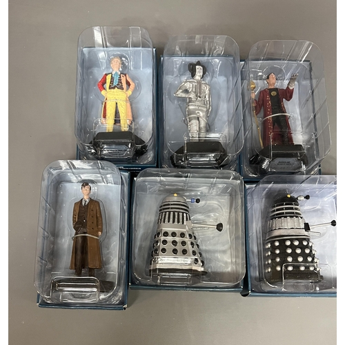 14 - Dr Who Eaglemoss figures including10th Doctor, Silver Darlek, 6th Doctor, Cyber Commander, Black Dar... 