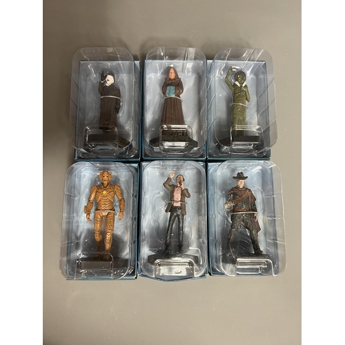 23 - Dr Who Eaglemoss figures, 11th Doctor, Monod, Colony Sariff, Katiler Tek, Whisperman. Wooden Cyberma... 