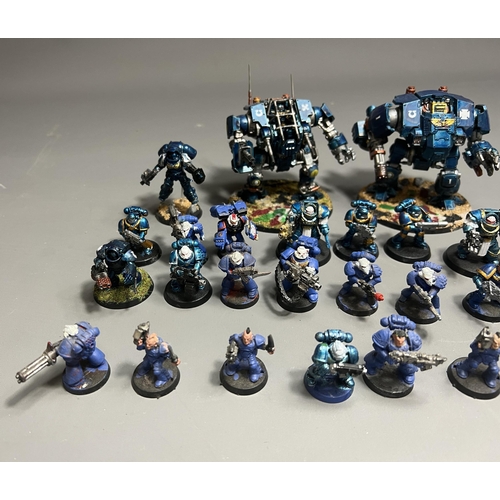 25 - Warhammer 40k, small ultra marine army,Shipping Group (A).