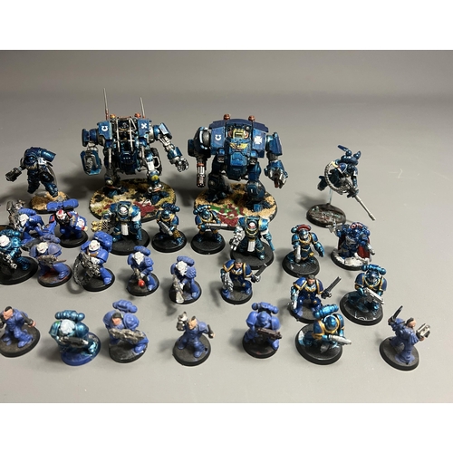 25 - Warhammer 40k, small ultra marine army,Shipping Group (A).