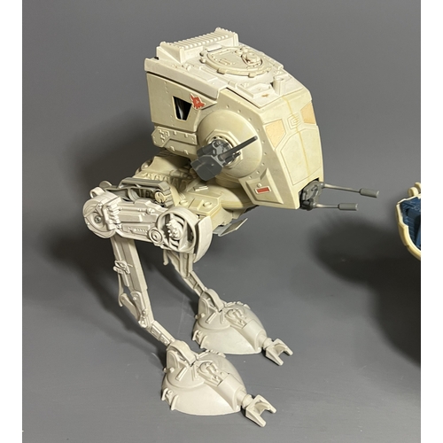 51 - Star Wars 1980's Scout Walker together with a later Millennium Falcon. Shipping Group (A).