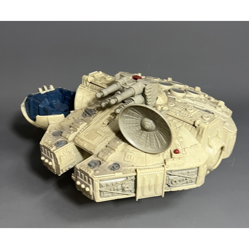 51 - Star Wars 1980's Scout Walker together with a later Millennium Falcon. Shipping Group (A).