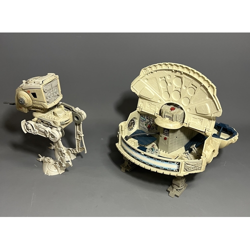 51 - Star Wars 1980's Scout Walker together with a later Millennium Falcon. Shipping Group (A).