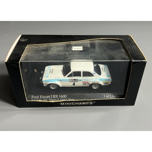 53 - Mini Champs Ford Escort RS 1600 Rally 1972, scale 1.43. Shipping Group (A).