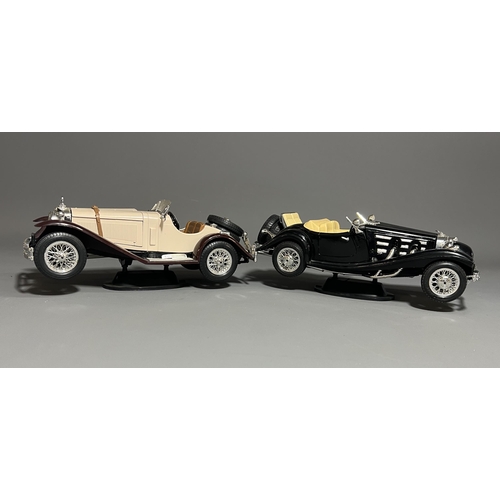 54 - 4 vintage toy model cars including.Burago Mercedes Benz 500 Roadster 1936, scale 1.18, Burago Jaguar... 