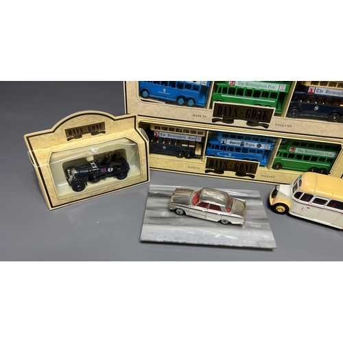 57 - Selection of die cast model toy vehicles, including,Corgi Bedford O.B Coach,1930 Bentley, Rover 2000... 