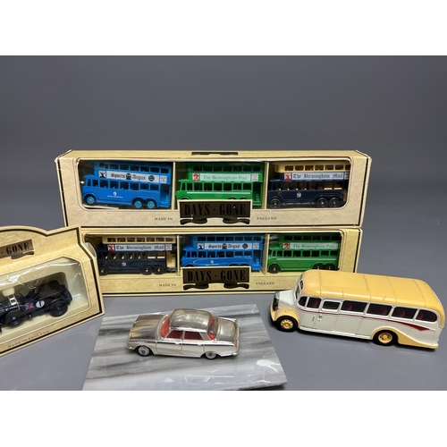 57 - Selection of die cast model toy vehicles, including,Corgi Bedford O.B Coach,1930 Bentley, Rover 2000... 