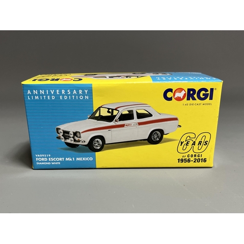 58 - Corgi Anniversary Ford Escort Mk1 Mexico, scale 1.43. Shipping Group (A).