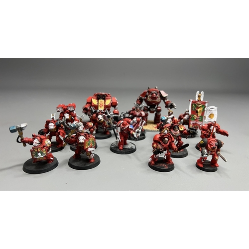 65 - Warhammer 40K, Small Blood Angel Army figures. Shipping Group (A).