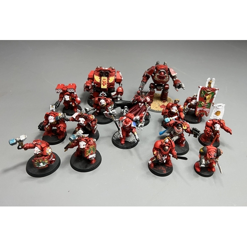 65 - Warhammer 40K, Small Blood Angel Army figures. Shipping Group (A).