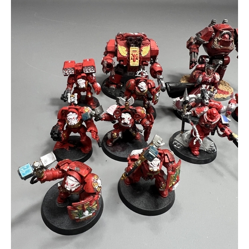 65 - Warhammer 40K, Small Blood Angel Army figures. Shipping Group (A).