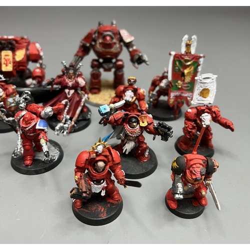 65 - Warhammer 40K, Small Blood Angel Army figures. Shipping Group (A).