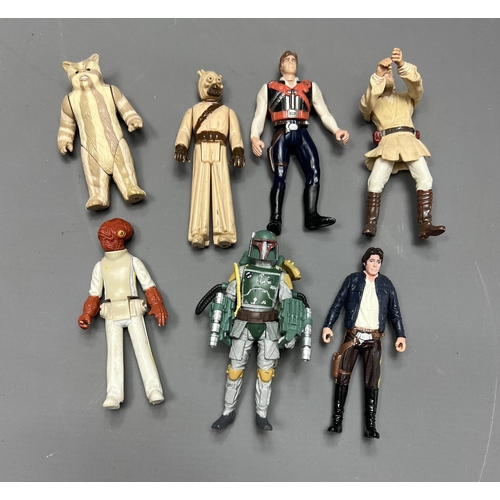 81 - A selection of 1980's & 1990's, Star Wars figures. Shipping Group (A).